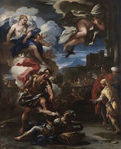 Aeneas besegrar Turnus, 1688