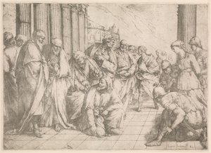 Kristus och kvinnan tagen i äktenskapsbrott Kristus och kvinnan som greps i äktenskapsbrott av Luca Giordano