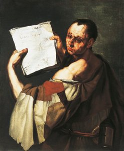 Filosof eller helgon (olja på duk) av Luca Giordano