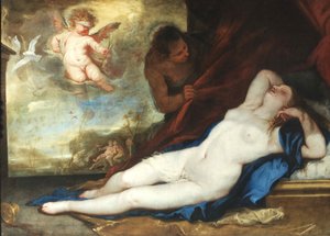 Sovande Venus, Amor och Satyr, ca. 1670.
