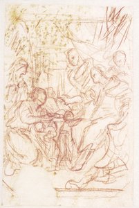 Volumnia och Veturia före Coriolanus av Luca Giordano