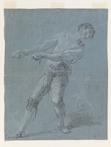 Ung man som drar i en lina av Luca Giordano