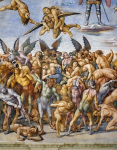Damned in hell, från Last Judgment freskcykel av Luca Signorelli