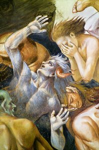 Damned in hell, från Last Judgment freskcykel av Luca Signorelli