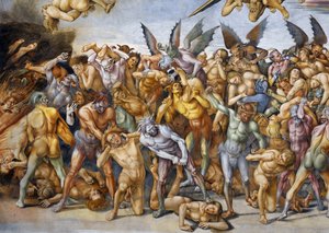 Damned in hell, från Last Judgment freskcykel