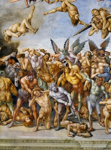 Damned in hell, från Last Judgment freskcykel