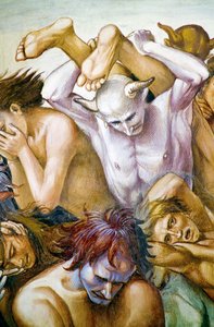 Damned in hell, från Last Judgment freskcykel av Luca Signorelli