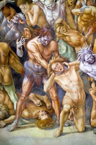 Damned in hell, från Last Judgment freskcykel av Luca Signorelli