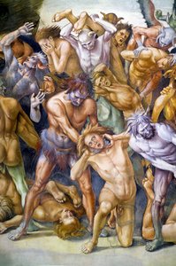 Damned in hell, från Last Judgment freskcykel av Luca Signorelli