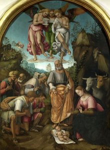 Herdarnas tillbedjan, 1521. av Luca Signorelli