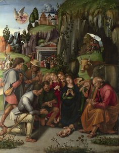 Herdarnas tillbedjan, ca. 1496 av Luca Signorelli