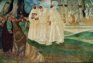 Vita av Saint Benedict da Nurcia av Luca Signorelli