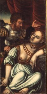 Tarquin och Lucretia av Lucas (studio of) Cranach