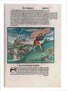 Illustration från Gamla testamentet, del II, Joshua - Esther, från Bibeln, översatt av Martin Luther, Wittemberg, 1524 av Lucas Cranach