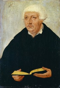 Porträtt av Johannes Bugenhagen av Lucas Cranach