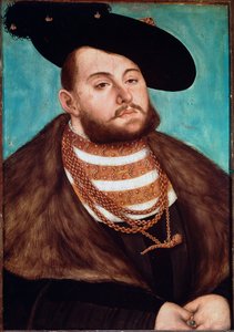 Porträtt av Johannes Fredrik II the Magnanime, kurfurst av Sachsen av Lucas Cranach