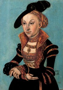 Porträtt av Sibylle von Cleve, kurfurstin av Sachsen, 1535