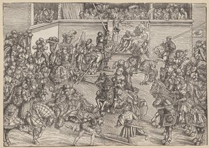 Turneringen med Sampson och lejonet av Lucas Cranach