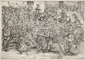 Turneringen med lansar av Lucas Cranach