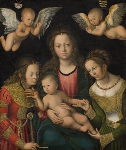 Jungfru och barn med de heliga Catherine och Barbara av Lucas Cranach d.Æ.