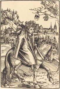 En sachsisk prins till häst av Lucas Cranach the Elder