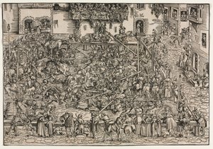 En turnering, 1506. av Lucas Cranach the Elder