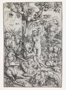 Adam och Eva i paradiset av Lucas Cranach the Elder