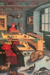 Sankt Hieronymus - Kardinal Albrecht av Brandenburg av Lucas Cranach the Elder