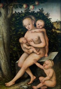 Caritas av Lucas Cranach the Elder