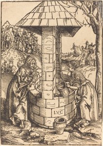 Kristus och Samariens kvinna av Lucas Cranach the Elder