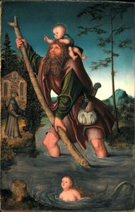 Tyska: Der heilige Christophorus Sankt Kristoffer av Lucas Cranach the Elder