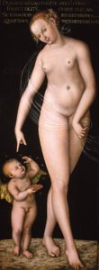 Tyska: Venus und Amor als Honigdieb Venus med Amor som stjäl honung av Lucas Cranach the Elder