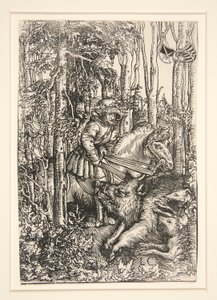Jägare som dödar ett vildsvin av Lucas Cranach the Elder
