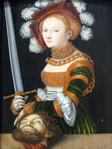 Judith med Holofernes huvud av Lucas Cranach the Elder