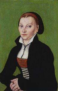 Katharina av Bora, halvfigur, vänd mot vänster av Lucas Cranach the Elder