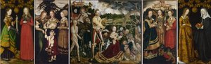 Lucas Cranach den äldre - S:ta Katarinas altartavla (Dresden  London) av Lucas Cranach the Elder