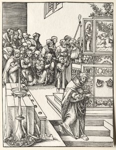 Johannes martyrskap. av Lucas Cranach the Elder