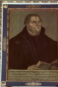 Porträtt av Martin Luther av Lucas Cranach the Elder
