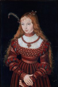 Porträtt av prinsessan Sibylle av Kleve av Lucas Cranach the Elder