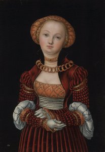 Porträtt av en kvinna av Lucas Cranach the Elder