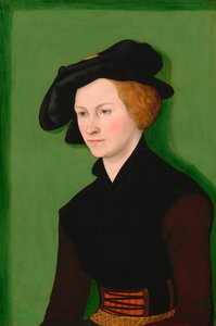 Porträtt av en kvinna, 1522. av Lucas Cranach the Elder