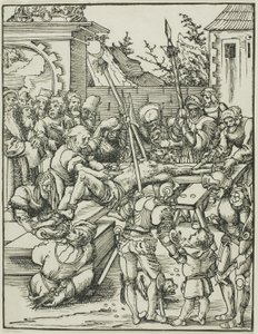 Sankt Bartolomeus, från Apostlarnas martyrium av Lucas Cranach the Elder