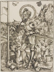 Saint George stående av Lucas Cranach the Elder