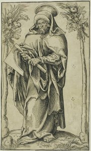 Sankt Matthias, från Kristus, apostlarna och Sankt Paulus av Lucas Cranach the Elder