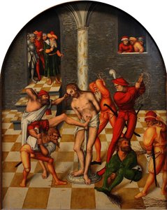 The flagellation of Christ, 1538 av Lucas Cranach the Elder