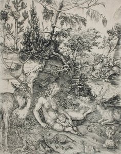 Den helige Johannes Chrysostomos botgöring av Lucas Cranach the Elder