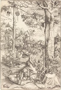 Sankt Hieronymus ånger av Lucas Cranach the Elder