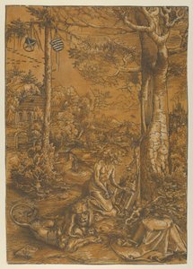 The Penitence of St. Hieronymus, 1509. av Lucas Cranach the Elder