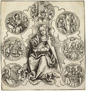 De sju glädjeämnena hos Maria av Lucas Cranach the Elder