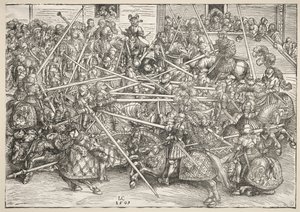 Turneringen med lansar, 1509. av Lucas Cranach the Elder